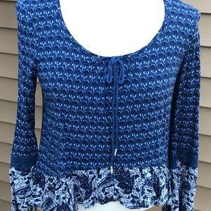 MUDD Blue & White Top
